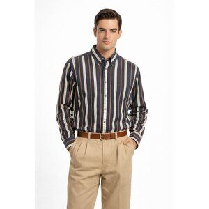 vintage CHAPS RALPH LAUREN stripe button down shirt 90s ivy prep cotton casual